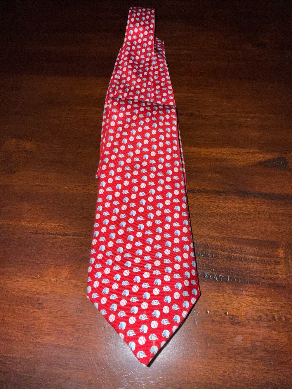 Vineyard Vines Red Tie with White Whale Pattern